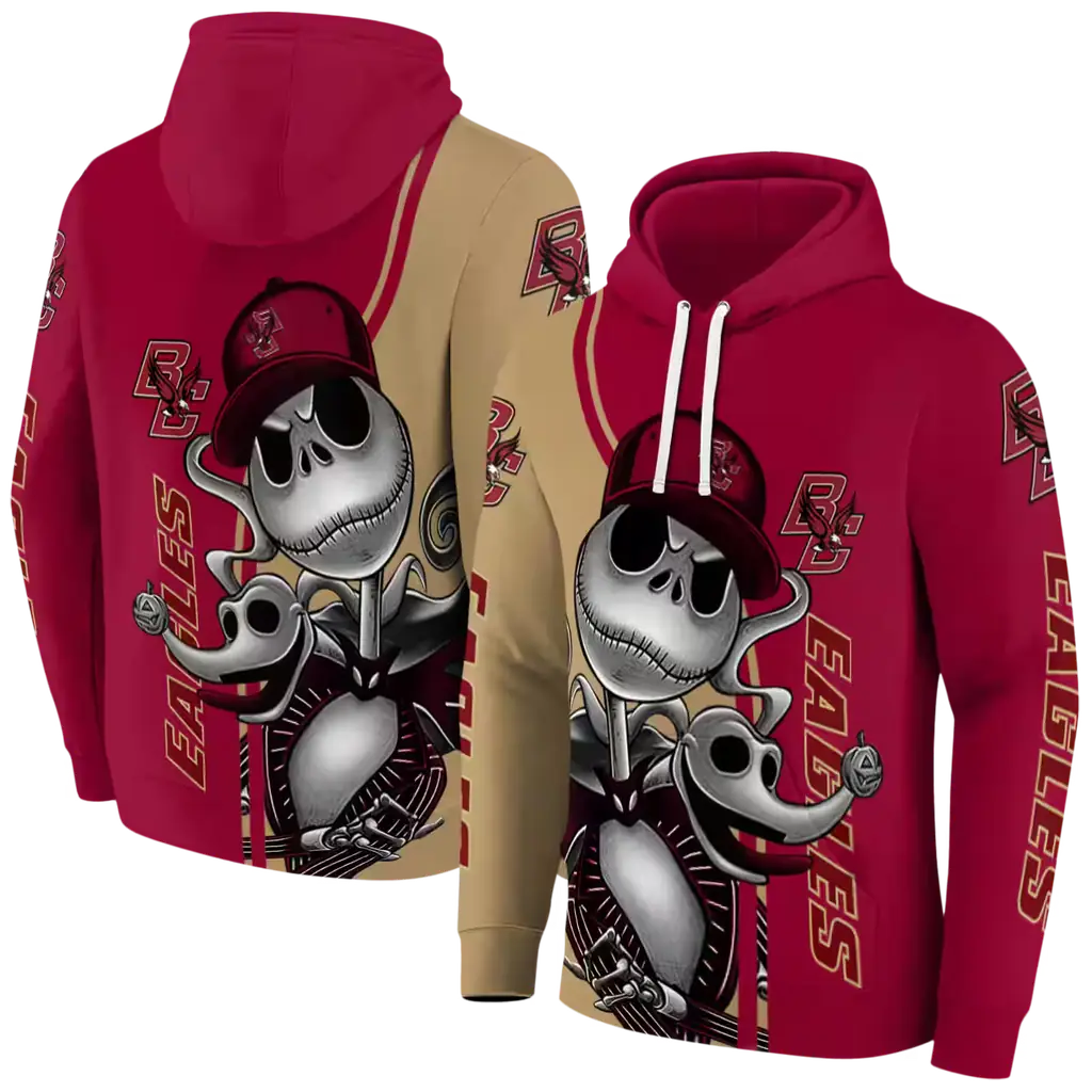 boston college eagles jack skellington maroon hoodie fashion forward boston college eagles jack skellington maroon hoodie fashion forward