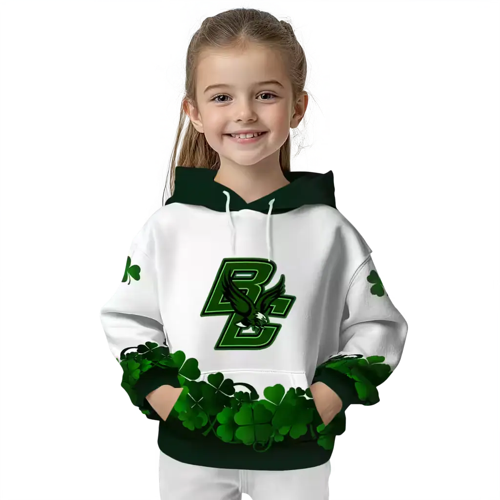 boston college eagles lucky motif white green hoodie top rated boston college eagles lucky motif white green hoodie top rated