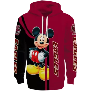 boston college eagles mickey mouse maroon black hoodie best selling