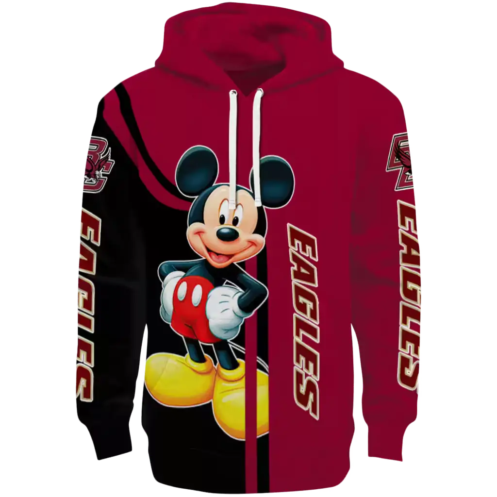 boston college eagles mickey mouse maroon black hoodie best selling boston college eagles mickey mouse maroon black hoodie best selling