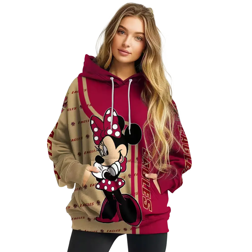 boston college eagles minnie mouse maroon hoodie high quality boston college eagles minnie mouse maroon hoodie high quality