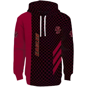 boston college eagles monogram pattern maroon hoodie best selling