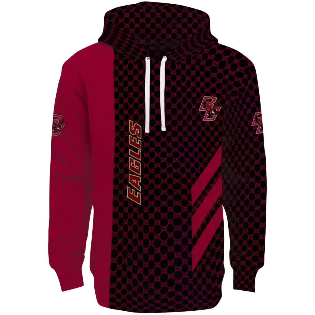 boston college eagles monogram pattern maroon hoodie best selling boston college eagles monogram pattern maroon hoodie best selling