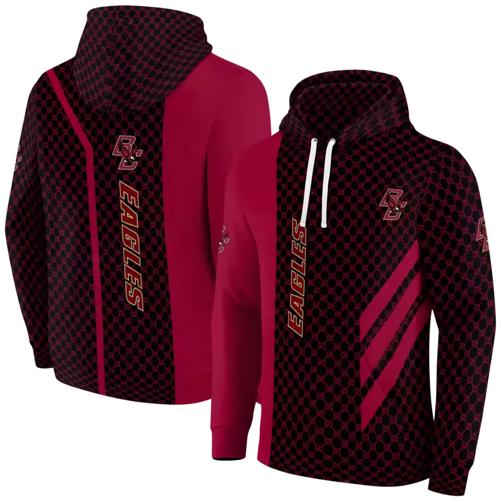 boston college eagles monogram pattern maroon hoodie fashion forward boston college eagles monogram pattern maroon hoodie fashion forward