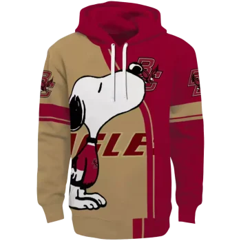 boston college eagles playful snoopy maroon hoodie best selling