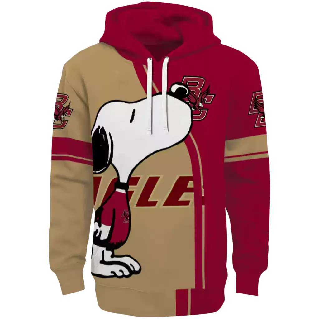 boston college eagles playful snoopy maroon hoodie best selling boston college eagles playful snoopy maroon hoodie best selling