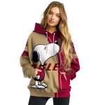 boston college eagles playful snoopy maroon hoodie best selling