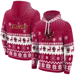boston college eagles reindeer motif maroon hoodie best selling