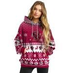 boston college eagles reindeer motif maroon hoodie best selling