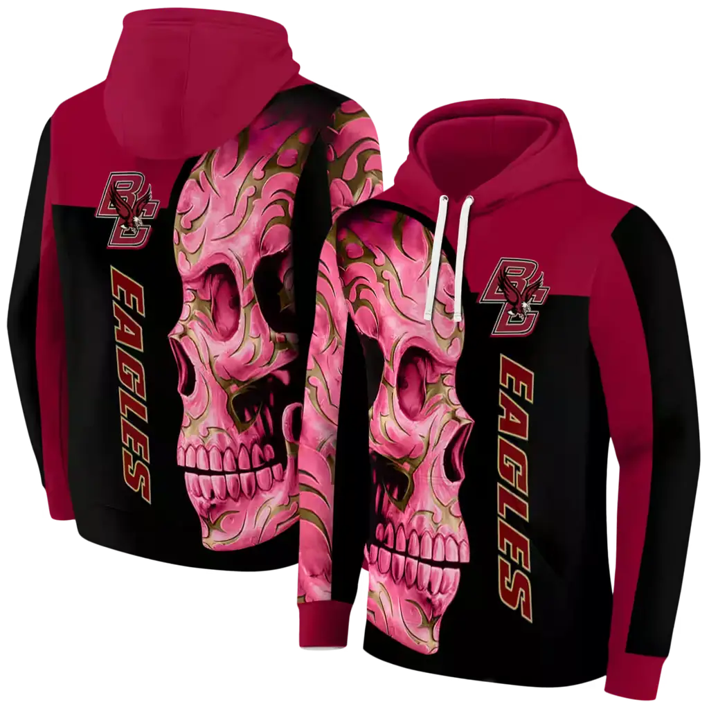boston college eagles skull motif maroon black hoodie fashion forward boston college eagles skull motif maroon black hoodie fashion forward