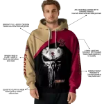 boston college eagles skull punisher gold black hoodie best selling
