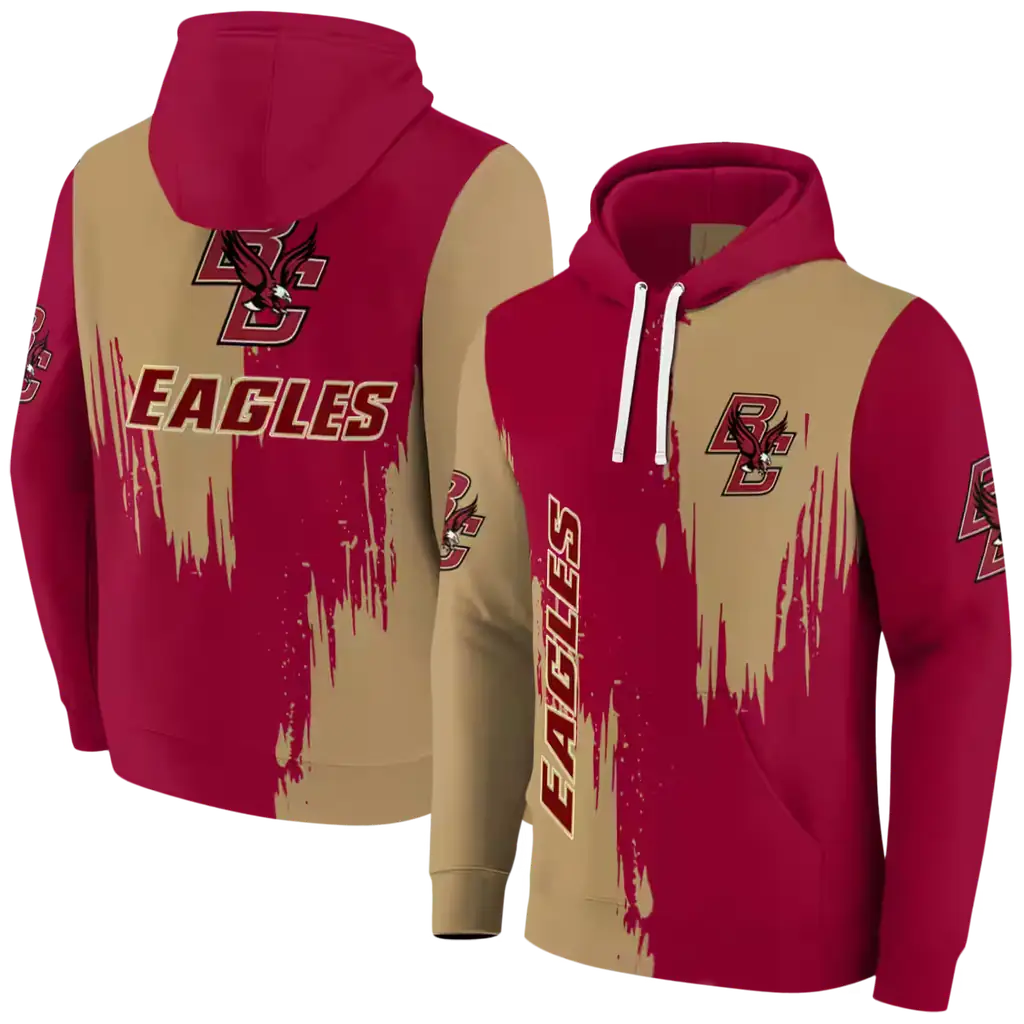 boston college eagles splatter effect maroon hoodie fashion forward boston college eagles splatter effect maroon hoodie fashion forward