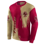 boston college eagles splatter effect maroon hoodie best selling