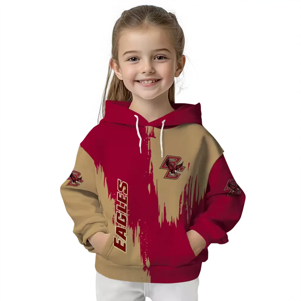 boston college eagles splatter effect maroon hoodie top rated boston college eagles splatter effect maroon hoodie top rated