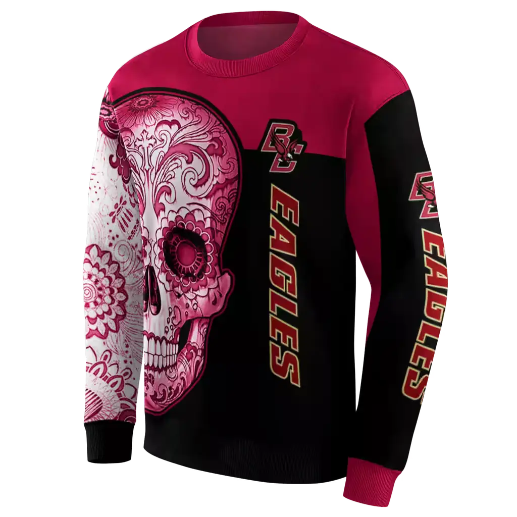 boston college eagles sugar skull maroon black hoodie new arrival boston college eagles sugar skull maroon black hoodie new arrival