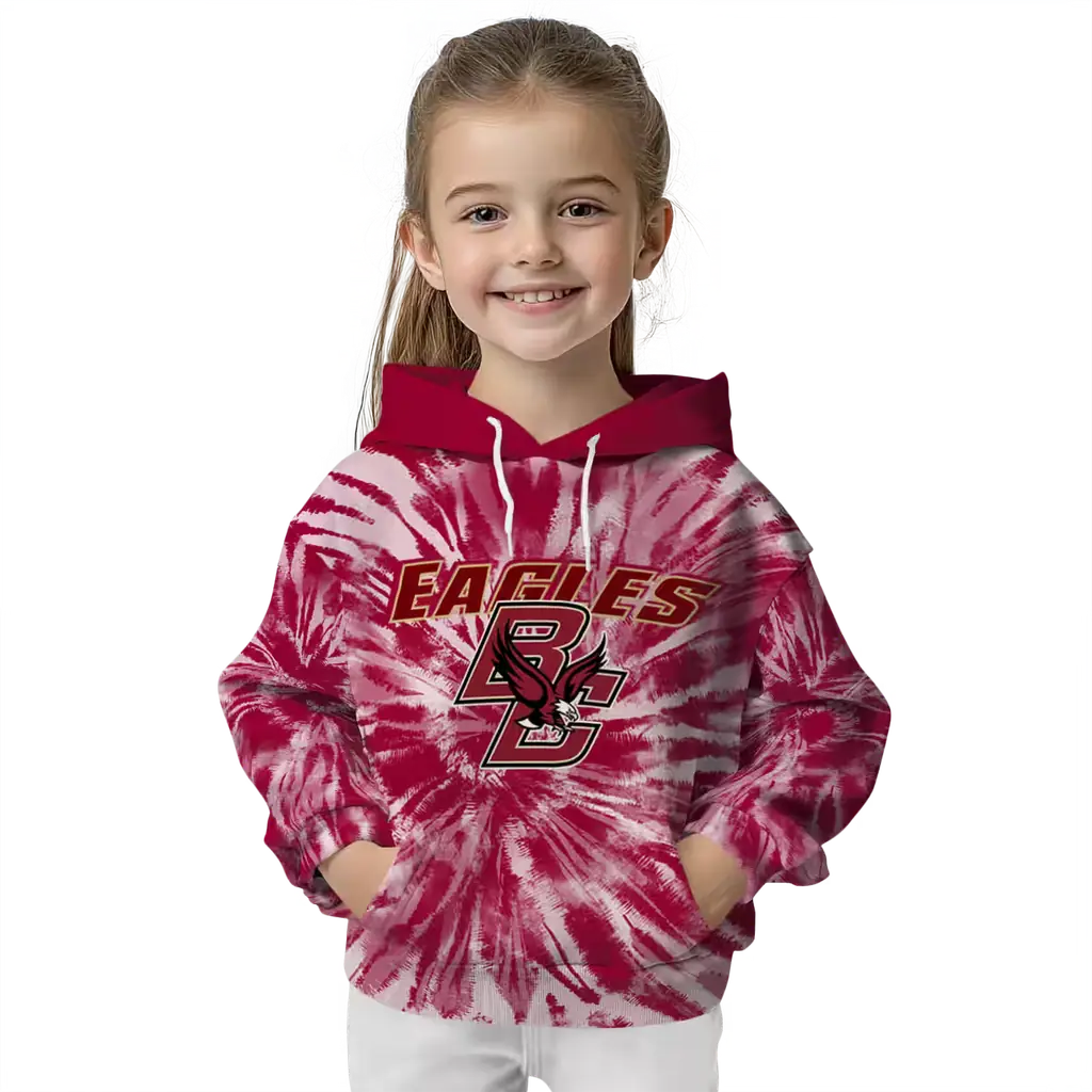 boston college eagles tie dye pattern maroon hoodie top rated boston college eagles tie dye pattern maroon hoodie top rated