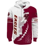 boston college eagles triangular pattern maroon white hoodie best selling