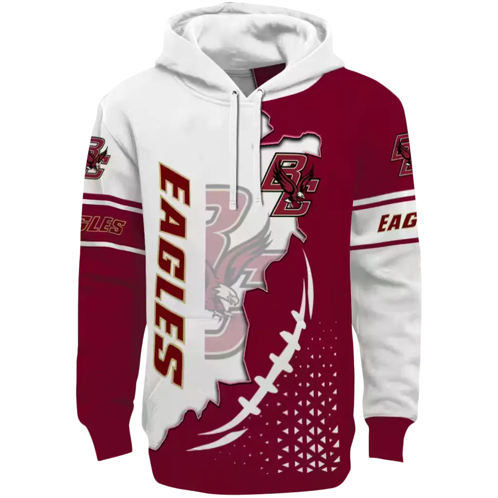 boston college eagles triangular pattern maroon white hoodie best selling boston college eagles triangular pattern maroon white hoodie best selling
