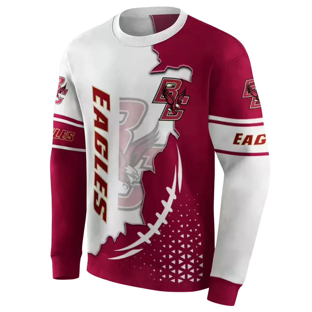 boston college eagles triangular pattern maroon white hoodie new arrival boston college eagles triangular pattern maroon white hoodie new arrival