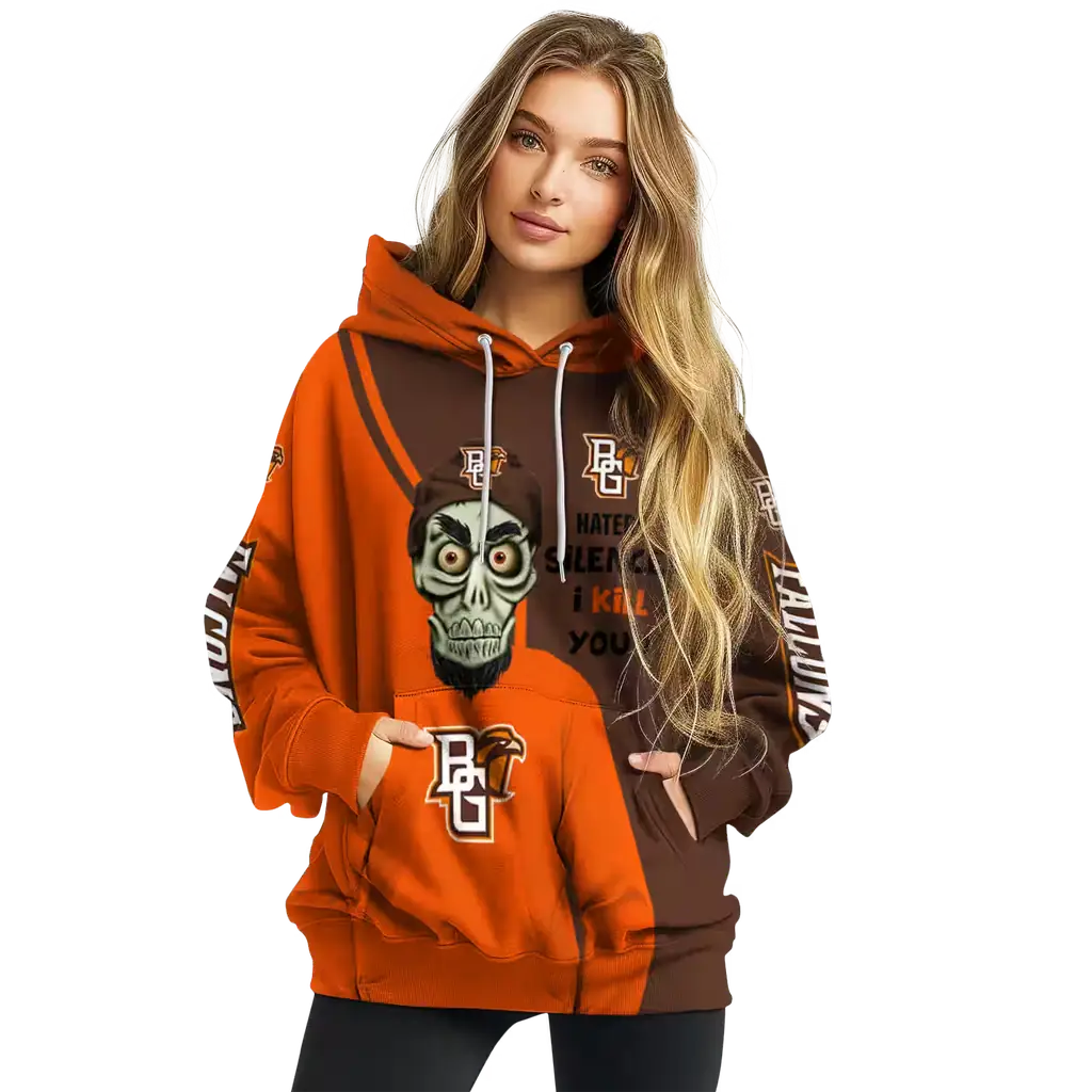 bowling green falcons achmed skull orange hoodie high quality bowling green falcons achmed skull orange hoodie high quality