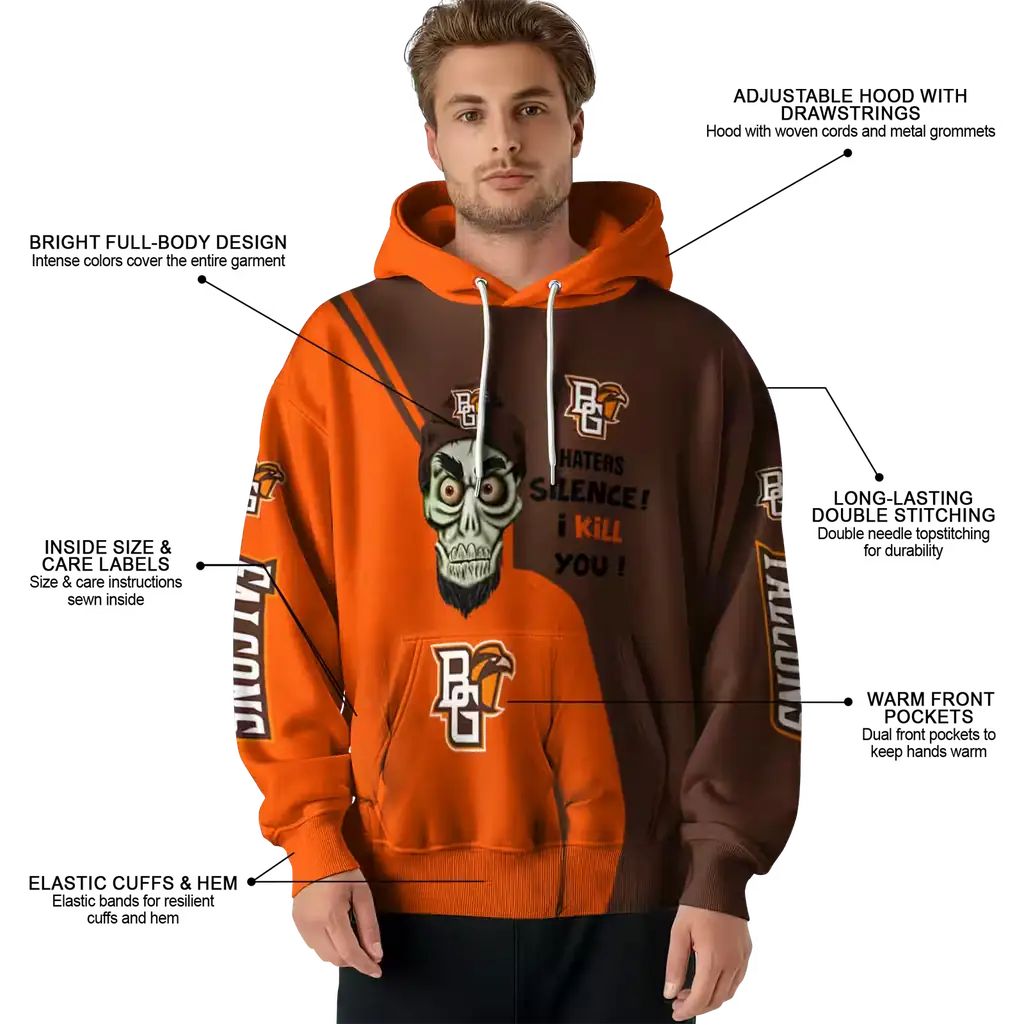 bowling green falcons achmed skull orange hoodie latest model bowling green falcons achmed skull orange hoodie latest model