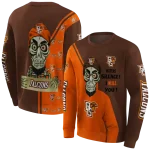 bowling green falcons achmed skull orange hoodie best selling