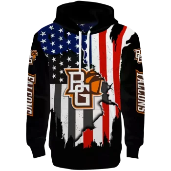 bowling green falcons american pride black hoodie best selling