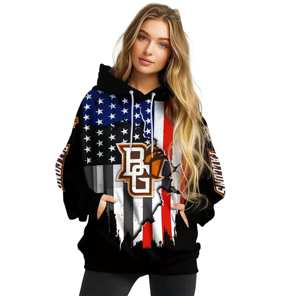 bowling green falcons american pride black hoodie high quality bowling green falcons american pride black hoodie high quality