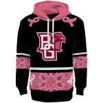 bowling green falcons awareness ribbon black pink hoodie best selling