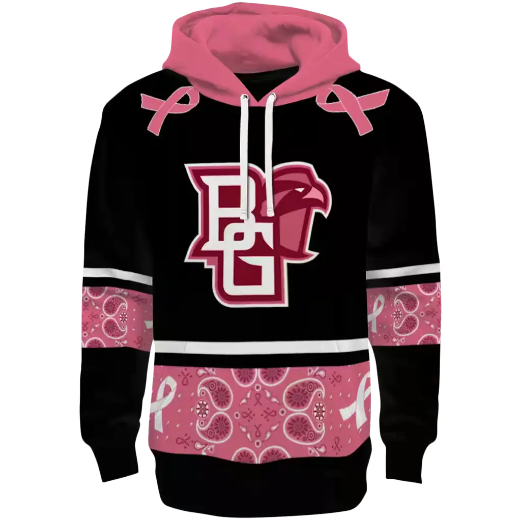 bowling green falcons awareness ribbon black pink hoodie best selling bowling green falcons awareness ribbon black pink hoodie best selling