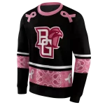 bowling green falcons awareness ribbon black pink hoodie best selling
