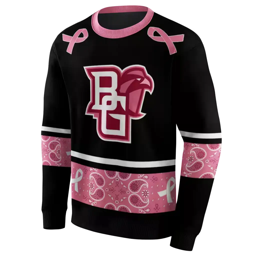 bowling green falcons awareness ribbon black pink hoodie new arrival bowling green falcons awareness ribbon black pink hoodie new arrival