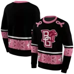 bowling green falcons awareness ribbon black pink hoodie best selling