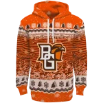 bowling green falcons christmas trees orange hoodie best selling
