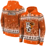 bowling green falcons christmas trees orange hoodie best selling