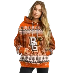 bowling green falcons christmas trees orange hoodie best selling