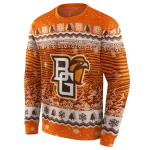 bowling green falcons christmas trees orange hoodie best selling