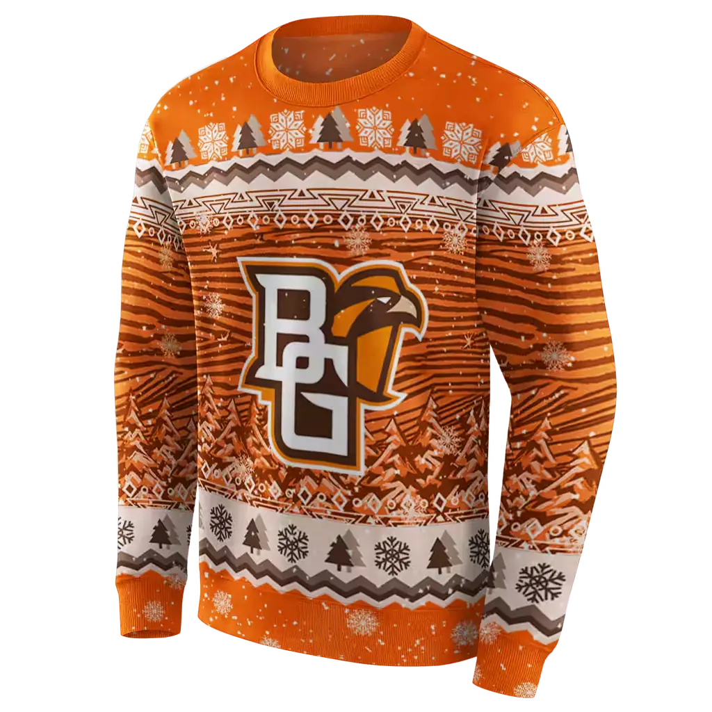 bowling green falcons christmas trees orange hoodie new arrival bowling green falcons christmas trees orange hoodie new arrival