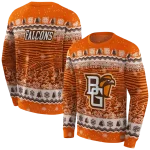 bowling green falcons christmas trees orange hoodie best selling