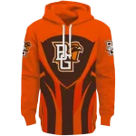 bowling green falcons concentric lines orange black hoodie best selling