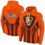 bowling green falcons concentric lines orange black hoodie best selling