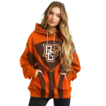 bowling green falcons concentric lines orange black hoodie best selling