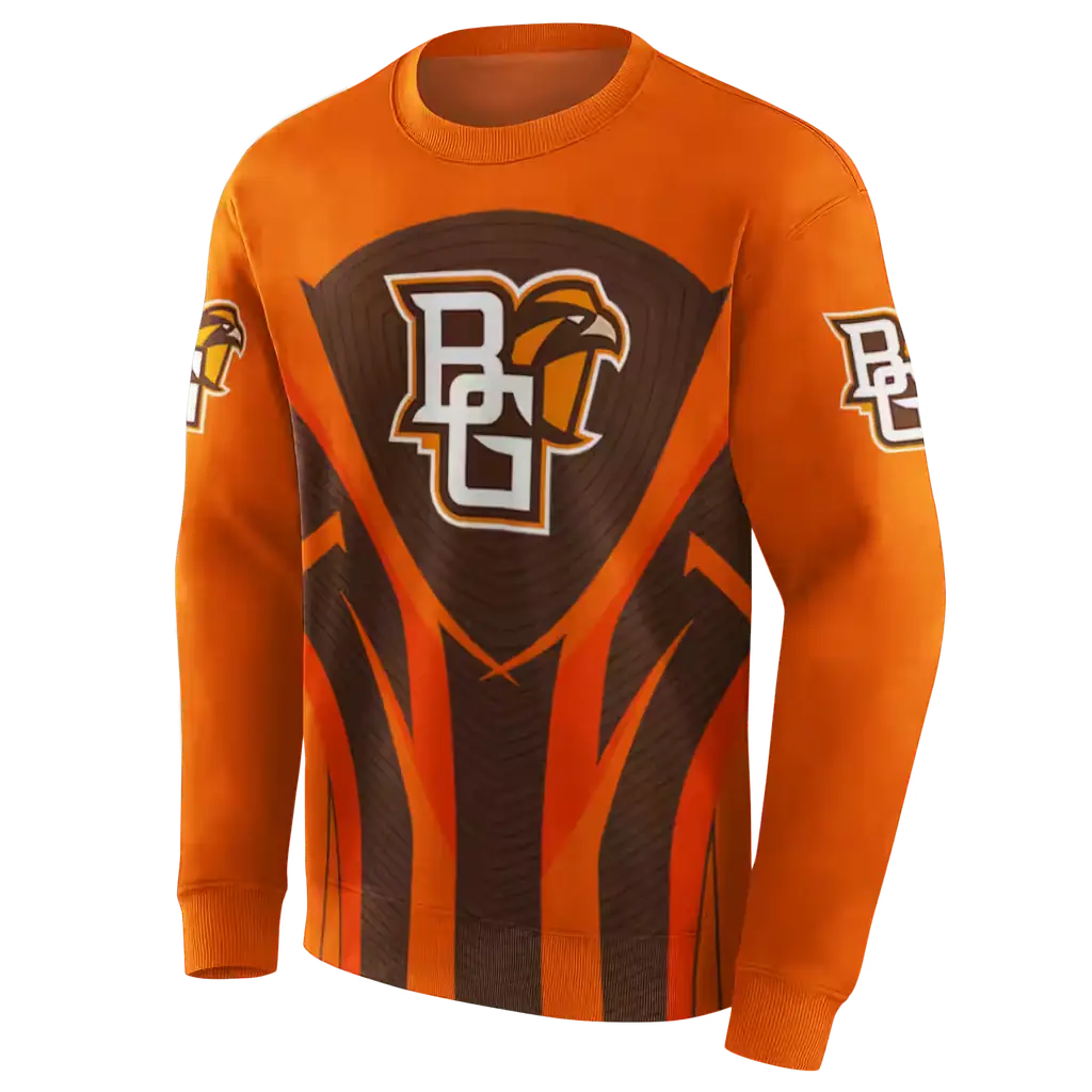 bowling green falcons concentric lines orange black hoodie new arrival bowling green falcons concentric lines orange black hoodie new arrival