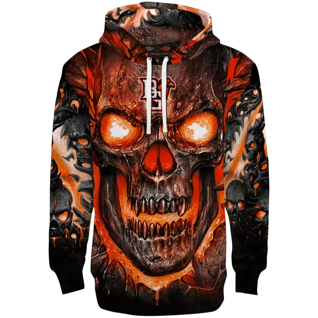 bowling green falcons demonic skull orange black hoodie best selling bowling green falcons demonic skull orange black hoodie best selling