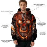 bowling green falcons demonic skull orange black hoodie best selling