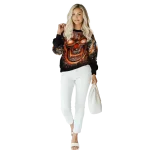 bowling green falcons demonic skull orange black hoodie best selling