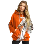 bowling green falcons dynamic slash orange white hoodie best selling