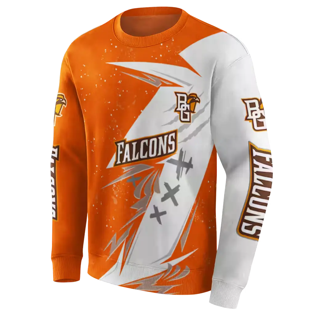 bowling green falcons dynamic slash orange white hoodie new arrival bowling green falcons dynamic slash orange white hoodie new arrival