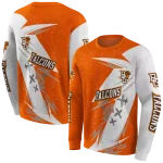 bowling green falcons dynamic slash orange white hoodie best selling