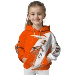 bowling green falcons dynamic slash orange white hoodie best selling